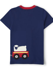 Camiseta de tractor bordada para niños - Farming Friends