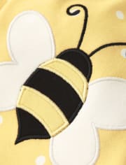 Vestido de abeja bordada para niñas - Busy Little Bee