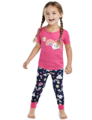 Girls Rainbow Snug Fit Cotton Pajamas - Gymmies