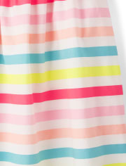 Girls Striped Babydoll Dress - Popsicle Party