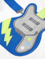Camiseta de guitarra bordada para niños - Rock Academy