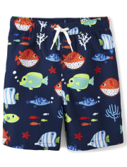 Boys Fish Swim Shorts - Splish-Splash