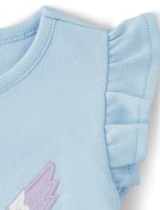 Girls Embroidered Hummingbird Top - Spring Blooms