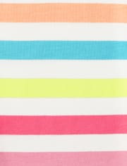Girls Striped Bike Shorts - Popsicle Party