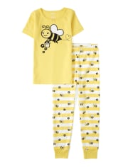 Pyjama en coton ajusté abeille pour filles - Gymmies