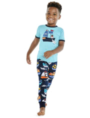 Boys Pirate Snug Fit Cotton Pajamas - Gymmies