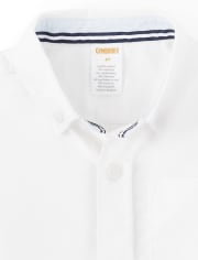 Boys Oxford Button Down Shirt with Stain and Wrinkle Resistance - Uniform
