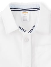 Camisa Oxford con botones resistente a las manchas y las arrugas para niños - Uniforme