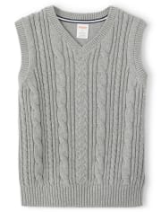 Boys Cable Knit Sweater Vest - Uniform