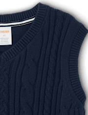 Boys Cable Knit Sweater Vest - Uniform