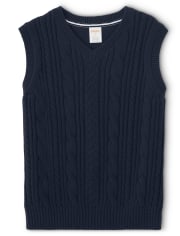 Boys Cable Knit Sweater Vest - Uniform