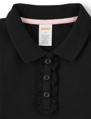 Girls Ruffle Polo with Stain Resistance - Uniform