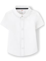 Girls Button Down Top with Stain Resistance - Uniform