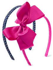 Lot de 2 bandeaux à nœud pour filles - Uniforme