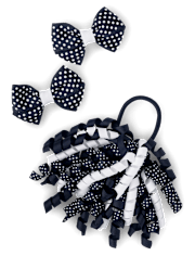 Girls Dot Curly Hair Set - Uniform