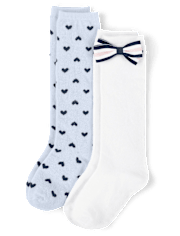 Girls Knee Socks 2-Pack - Uniform