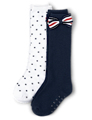 Girls Knee Socks 2-Pack - Uniform