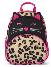 Girls Embroidered Cat Backpack - Uniform