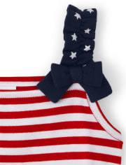 Girls Striped Dress - American Cutie