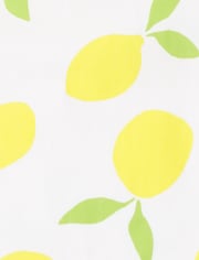 Girls Lemon Bow Top - Citrus & Sunshine