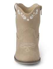 Girls Floral Cowgirl Boots