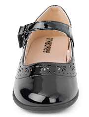 Girls Perforated Mary Jane Flats - Uniform