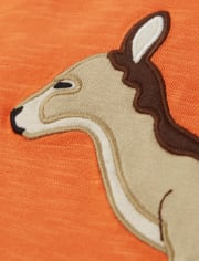 Boys Embroidered Kangaroo Top - Outback Adventure