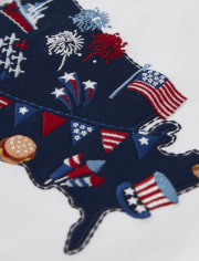 Boys Embroidered Map Top - American Cutie