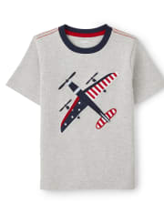 Boys Embroidered Airplane Top - American Cutie