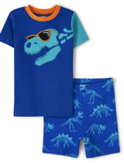 Boys Dino Snug Fit Cotton Pajamas - Gymmies