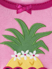 Girls Pineapple Snug Fit Cotton Pajamas - Gymmies