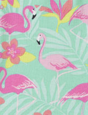Girls Flamingo Cotton 2-Piece Pajamas - Gymmies