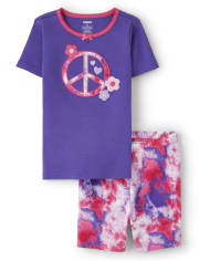 Girls Peace Cotton 2-Piece Pajamas - Gymmies