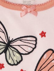 Girls Butterfly Snug Fit Cotton Pajamas - Gymmies