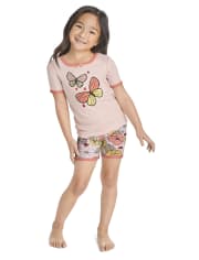 Girls Butterfly Snug Fit Cotton Pajamas - Gymmies