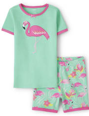 Pyjama Fille Flamingo Snug Fit en coton - Gymmies