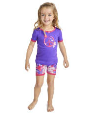Girls Peace Snug Fit Cotton Pajamas - Gymmies