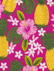 Girls Pineapple Snug Fit Cotton Pajamas - Gymmies