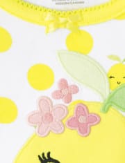 Girls Lemon Snug Fit Cotton Pajamas - Gymmies