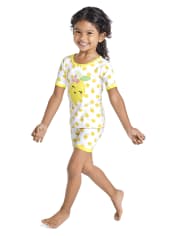 Girls Lemon Snug Fit Cotton Pajamas - Gymmies