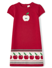 Vestido de niña Apple Fairisle - Jefe de la clase