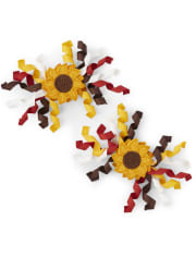 Girls Sunflower Curly Hair Clips - Autumn Harvest