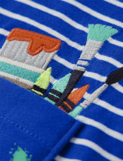 Boys Striped Art Supplies Top - Future Artist