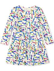 Vestido de crayones escalonados para niñas - Future Artist