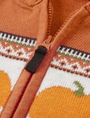 Kangourous zippé en jacquard citrouille pour enfants - Perfect Pumpkin