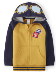 Sweat à capuche zippé pilote brodé pour garçons - Aviator School