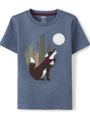 Boys Embroidered Wolf Top - County Fair