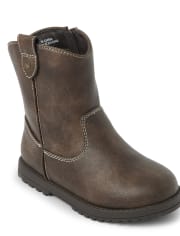 Boys Cowboy Boots County Fair Gymboree CA DK BROWN