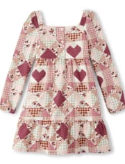 Girls Patchwork Ruffle Dress - County Fair