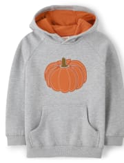 Boys Embroidered Pumpkin Hoodie - Perfect Pumpkin